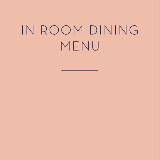 View in-room dining menu