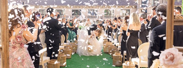 maybourne beverly hills wedding reception at the garden terrace
