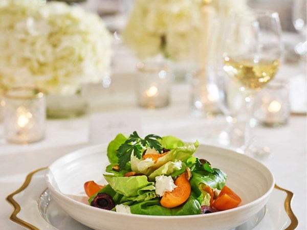 maybourne beverly hills wedding dining starter