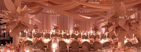 maybourne beverly hills ballroom wedding set up